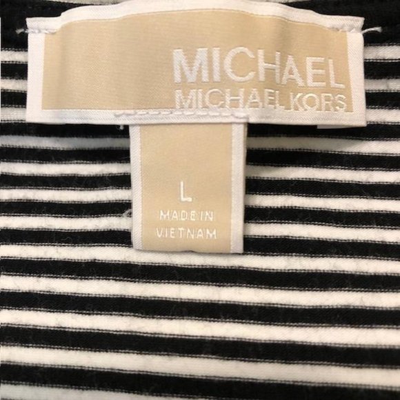 Michael Kors Cold Shoulder Striped Top L - Picture 4 of 5